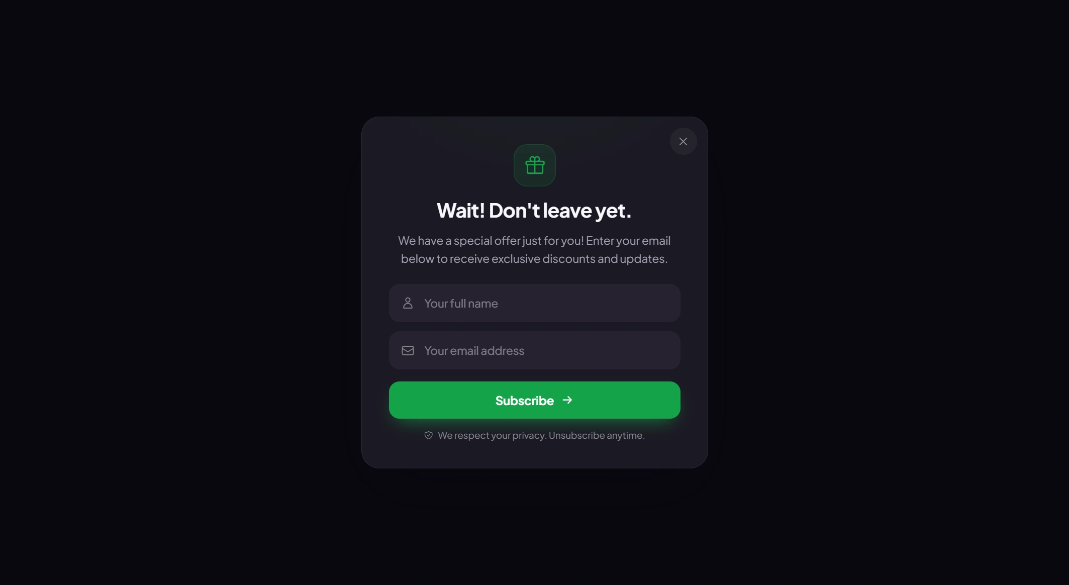 Card Filled (Dark Mode) template