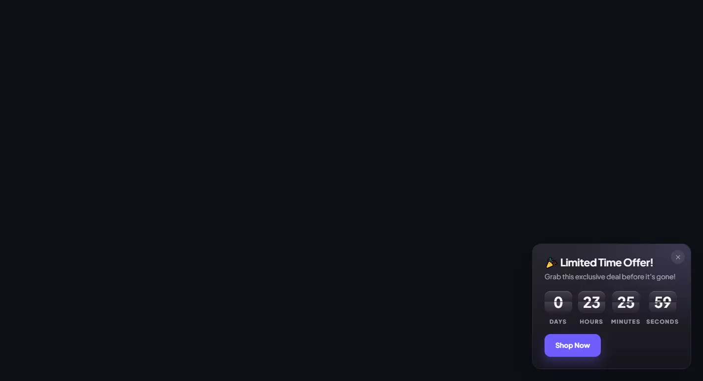 Floating Corner (Dark mode) template