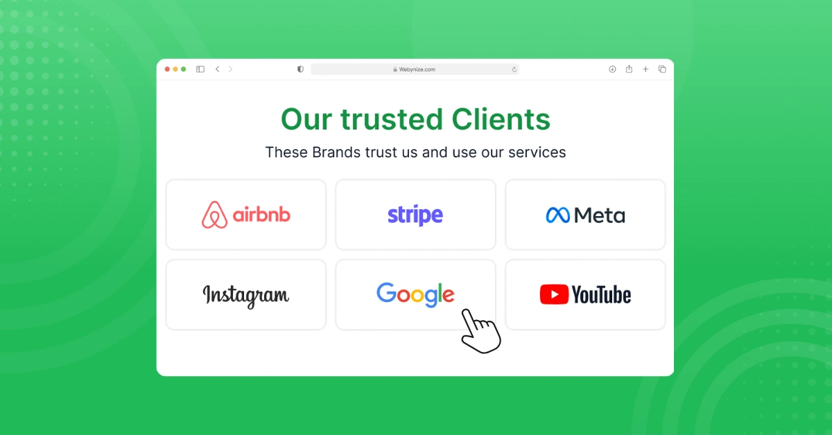 Logo Showcase widget preview